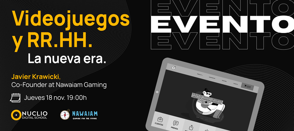 banner con información sobre evento videojuegos y rrhh